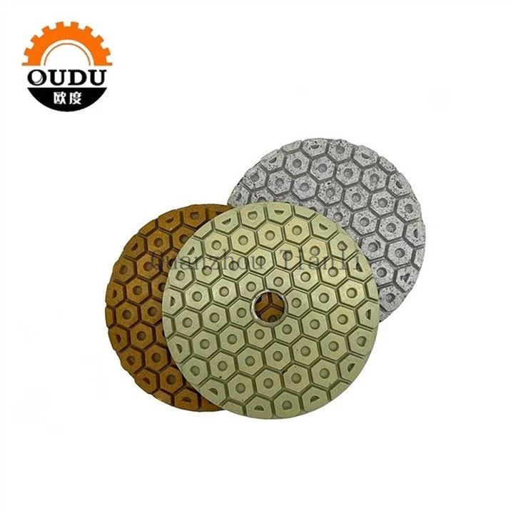 4 Inch Honeycomb Shape Diamond Polishing Pad