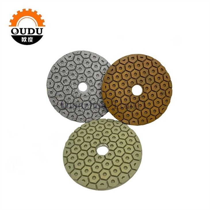 4 Inch Honeycomb Shape Diamond Polishing Pad